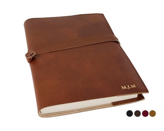 Nabucco Handmade Leather Bound Refillable Journal A5 Chocolate (22cm x 16cm x 2cm) Can be Personalised!