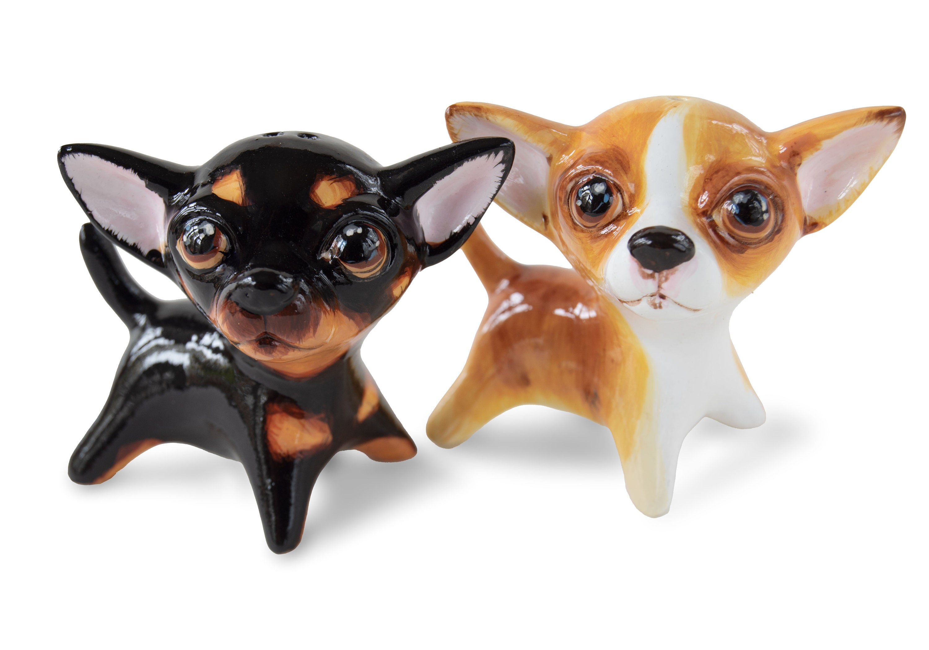 Chihuahua Chi Chi Chi 3 1/2'' tall Magnetic Salt and Pepper Shakers