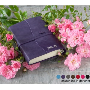 Capri Address Book Handmade Italian Leather Aubergine, Small (13cm x 9cm x 2cm) Can be Personalised!