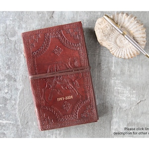 Camel Hide A5 Leather Journal Camel, Handmade Travel Notebook (21cm x 15cm x 4cm) Can Be Personalised!