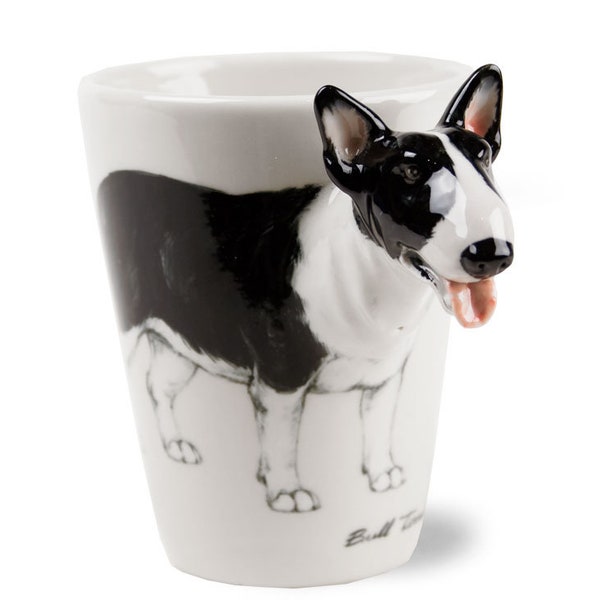 Blue Witch Bull Terrier Handmade Coffee Mug 8oz Black (10cm x 8cm) An Original Gift Idea! A Great Gift For Dog Lovers!