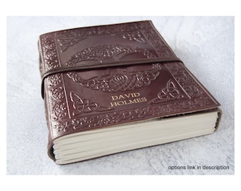 Camel Hide Handmade Leather Journal A5 Tree of Life, Travel Journal (21cm x 15cm x 3cm) Can be Personalised!