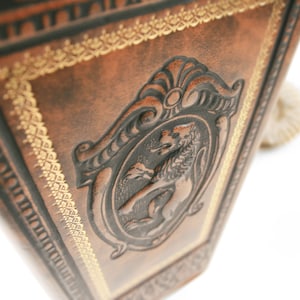 Storia Handmade Waste Paper Basket Regular Classico Chestnut, Waste Paper Bin (31cm x 20cm x 14cm) image 4