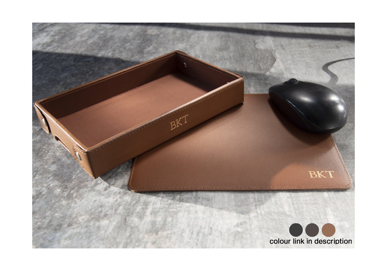 Leather Mouse Pad, Leather Mouse Mat, Mousepad, Free