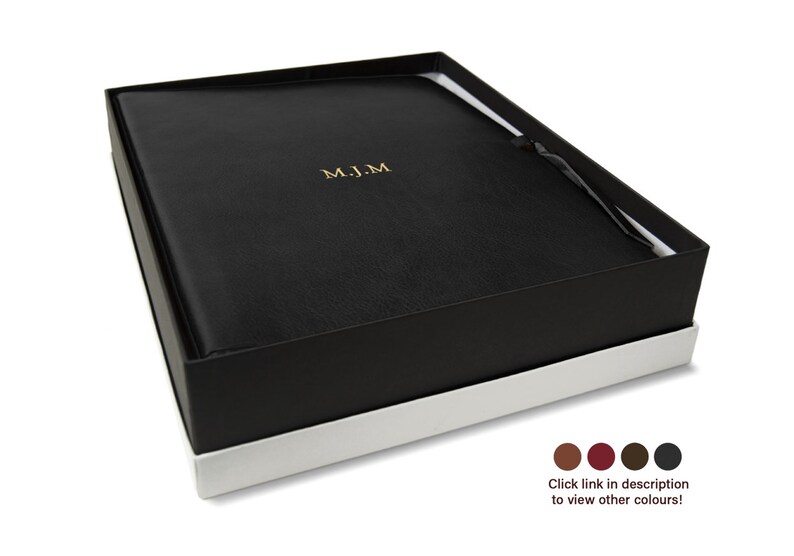 Rustico Handmade Italian Full-Grain Leather Photo Album Large Black (30cm x 24cm x shops 6cm) Can be Personalised!