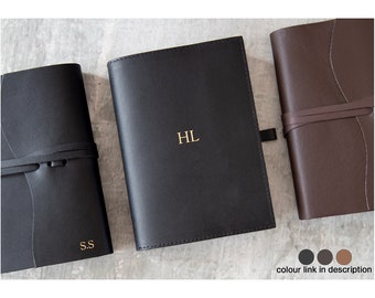 Indiana Handmade Leather Refillable Journal A6 Black, Pocket Journal, Travel Journal (15cm x 12cm x 2cm) Can be Personalised!