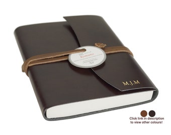 Romano Handmade Recycled Leather Wrap Journal A6 Rustic (17cm x 13cm x 2cm) Can be Personalised!