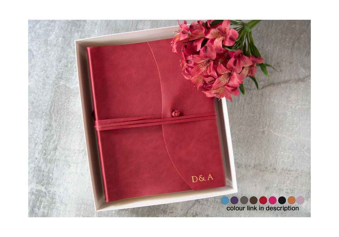 Capri Handmade Italian Leather Photo Album Large Firebrick Etsy