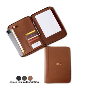 Envoy Handmade Leather Padfolio A5 Copper, Portfolio Folder Organizer (29cm x 21cm x 2cm) Can be Personalised!