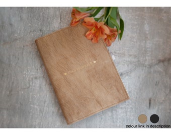 Bark Handmade Refillable Journal A5 Bark Leather, Vegan Leather Journal (21cm x 15cm x 2cm) Can be Personalised!