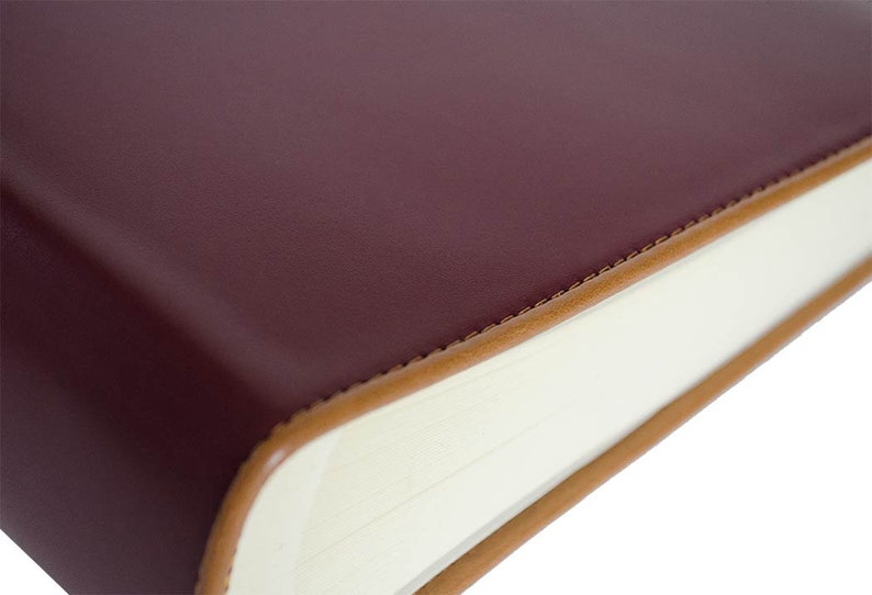 Cortona Handmade Italian Leather Photo Album Medium Burgundy Etsy