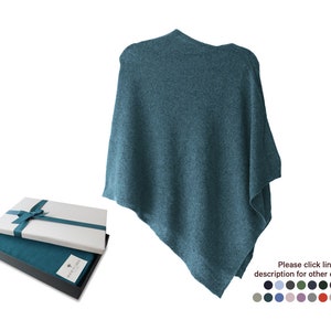 Firenze Cashmere Blend Poncho One size Teal ... A luxury gift for ladies of all ages.