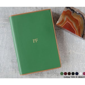 Cortona A5 Tagebuch aus italienischem Top-Leder, Waldgrün (21 cm x 15 cm x 2 cm) personalisierbar!