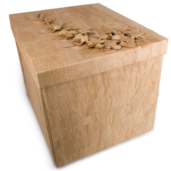 Flaura Keepsake Box Extra Large Natural, Suitable for Vegans (30cm x 30cm x 30cm) Can be Personalised!