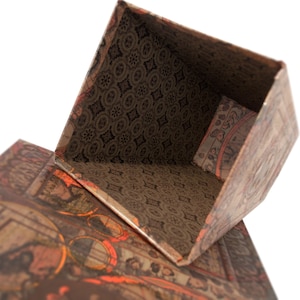 Storia Handmade Waste Paper Basket Regular Classico Chestnut, Waste Paper Bin (31cm x 20cm x 14cm) image 3