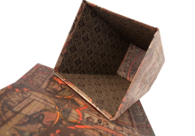 Storia Handmade Waste Paper Basket Regular Classico Chestnut, Waste Paper Bin (31cm x 20cm x 14cm) image 3