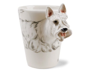 Blue Witch Scottish Terrier Handmade Coffee Mug 8oz White (10cm x 8cm) An Original Gift Idea! A Great Gift For Dog Lovers!