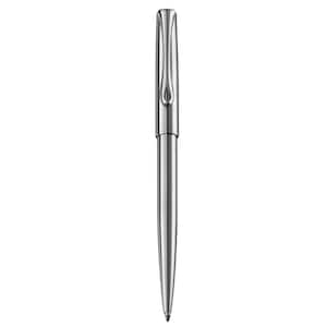 Diplomat Traveller Ballpoint Pen Slim Line Stainless Steel Chrome Trim, Made in Germany, Can be Engraved!