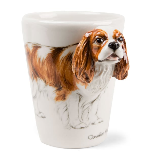 Blue Witch Cavalier King Charles Taza de Café Hecho a Mano 8oz Blenheim (10cm x 8cm) ¡Un gran regalo para los amantes de los perros!