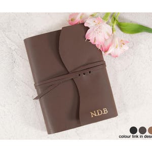 Indra A6+ Refillable Journal Handmade Leather Chocolate, Pocket Journal, Travel Journal (18cm x 13cm x 2cm) Can be Personalised!