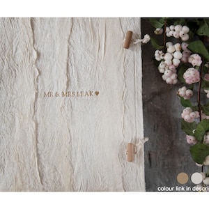 Bark Photo Album Handmade Vegan Leather Large White, Wedding Photo Album Includes Gift Box (35cm x 30cm x 7cm) Can be Personalised!