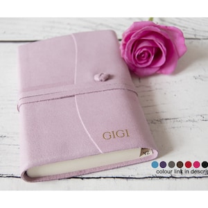 Capri Address Book Handmade Italian Leather Salmon, Small (13cm x 9cm x 2cm) Can be Personalised!