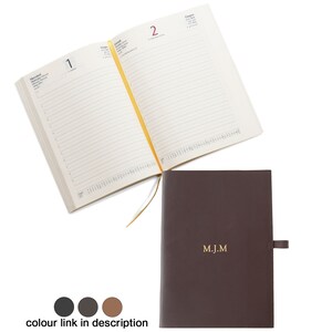 Indiana A5 Planner 2025 Refillable Journal Handmade Leather Chocolate (21cm x 15cm x 2cm) Can be Personalised!
