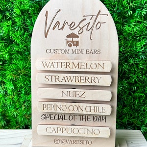 Interchangeable Menu | Custom Menu | Small Buisness Menu | Wooden Menu ...