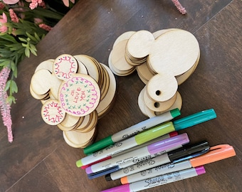 DIY Mickey Mouse Blank Face Wood Cut Outs in 3 sizes