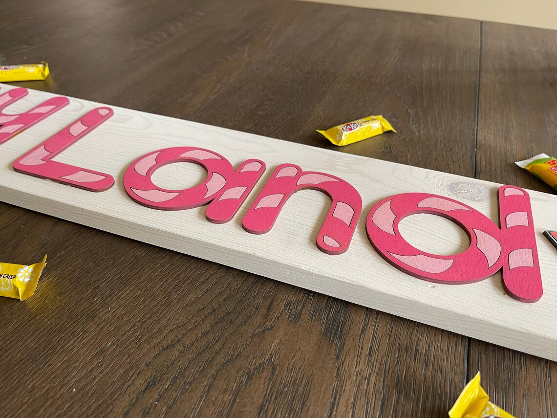 Candy Land Personalized Name Party Sign Etsy