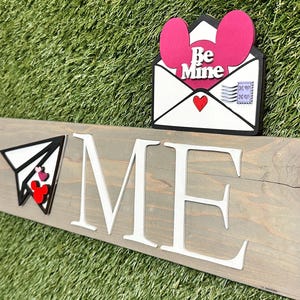 Cartas de amor Mickey Mouse Dia dos Namorados Ímãs única peça intercambiável para placa de casa inspirada na Disney