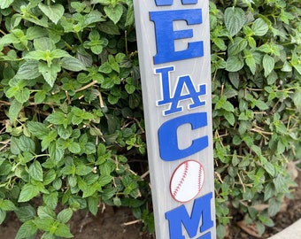 2 Feet Tall LA Dodgers Welcome Sign Leaner