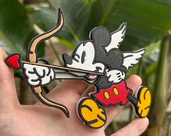 Aimant de Saint-Valentin Mickey Mouse Cupidon uniquement | Oreilles Disney | Oreilles de Mickey | Disneyland | Pièce interchangeable Mickey Mouse in Love