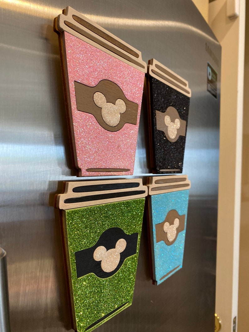 Disney Starbucks Coffee Inspired Large Magnets interchangeable piece image 2