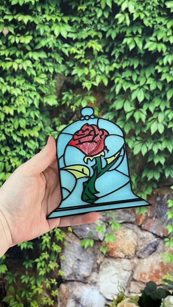 Beast Enchanted Rose Large Magnet Rare 