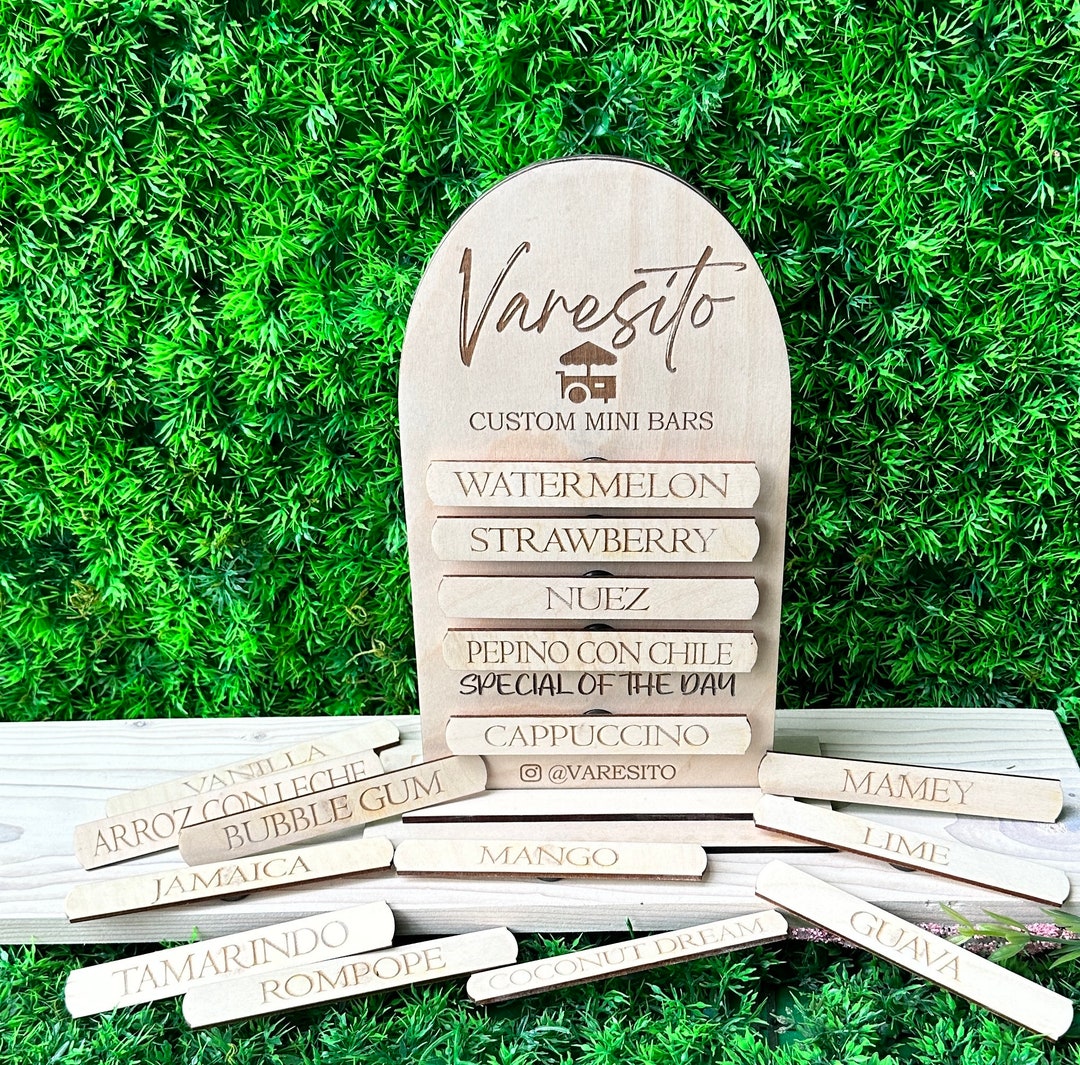 Interchangeable Menu | Custom Menu | Small Buisness Menu | Wooden Menu ...