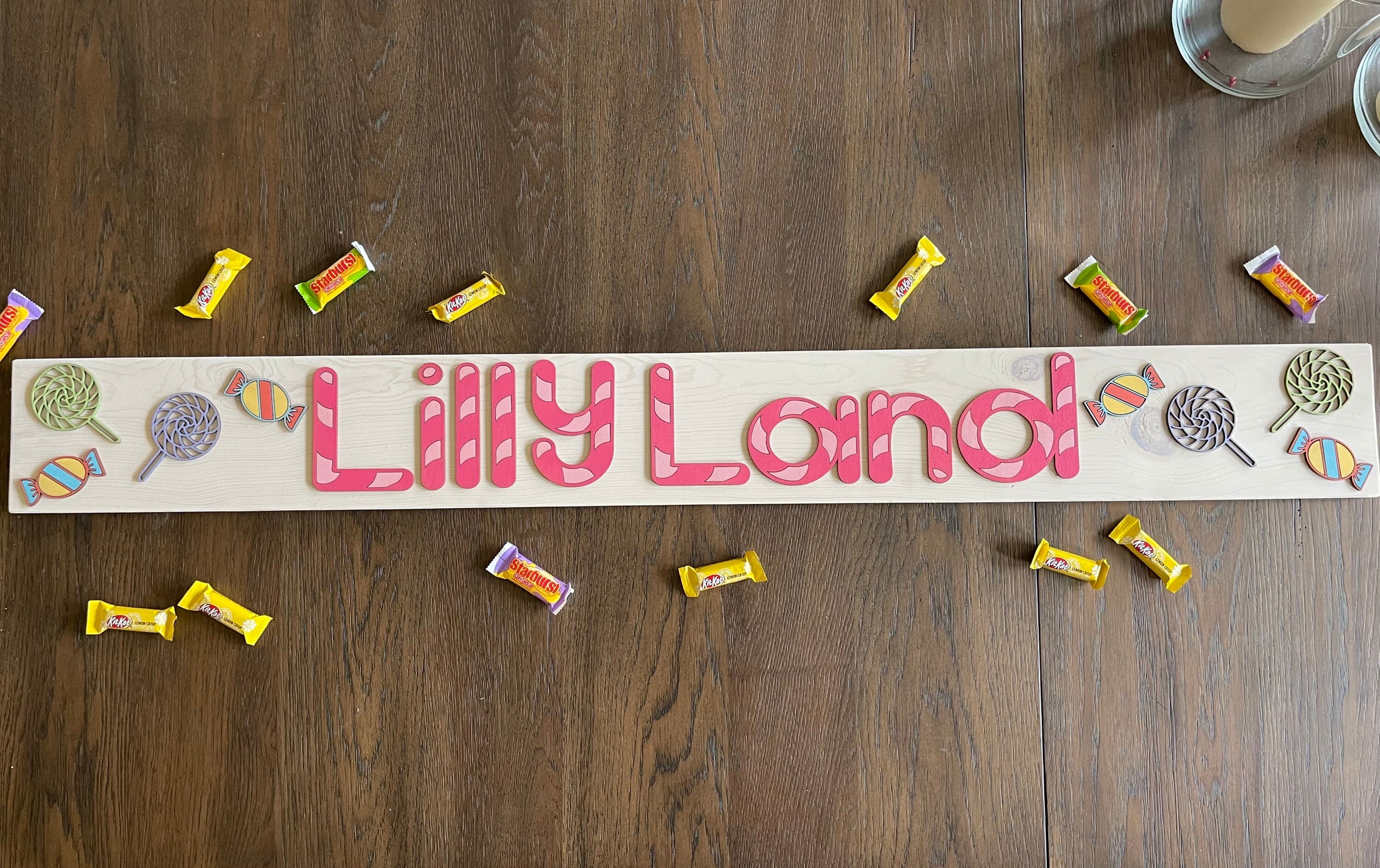 Candy Land Personalized Name Party Sign Etsy