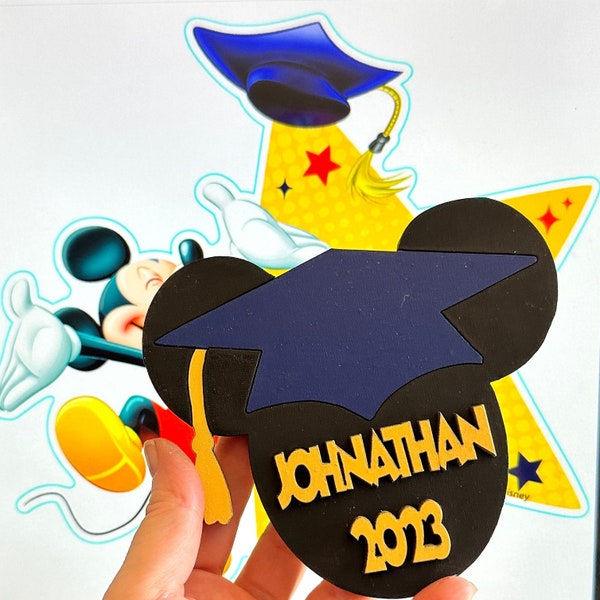 Mickey Mouse Graduation Ears Magnet Only | Disney ears | Mickey Mouse Ears | Minnie Ears | Disneyland interchangeable  piece