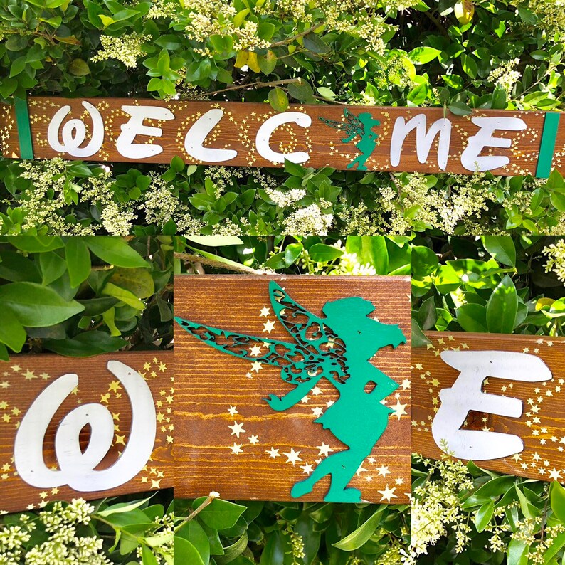 Tinkerbell Peter Pan Disney Welcome Sign - Etsy