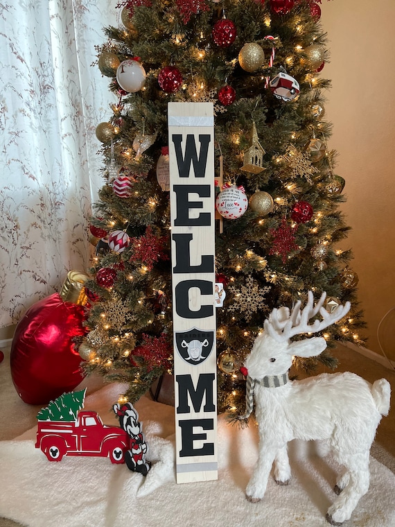 Las Vegas Raiders inspired Christmas Tree Topper Top Ornament