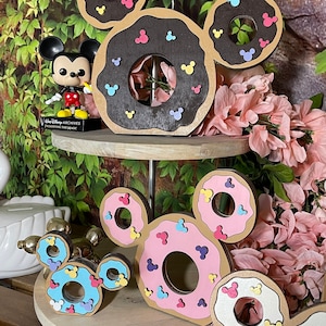 Mickey Mouse Donuts Wooden Home Decor