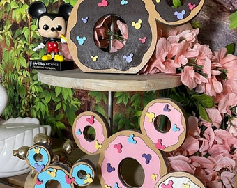 Mickey Mouse Donuts Wooden Home Decor