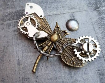 Steampunk Medals Cog Mechanical Copper Medal Badge Back Brooch Pin