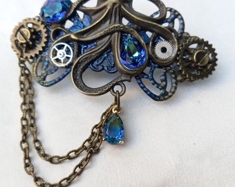 Octopus steampunk haarclip