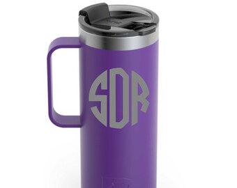 RTIC 20oz Travel Coffee Cup Personalized Coffee Coffee Coffee Laser Engraved Coffee Cup. Morning Vibes.Custom Coffee Cup