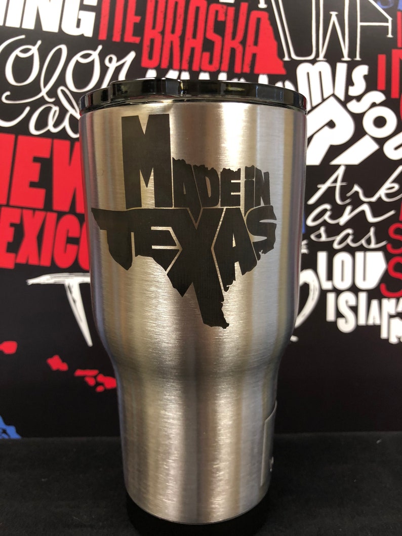 RTIC Tumbler Made in Texas Cup. Custom Cups.Personalized Etsy