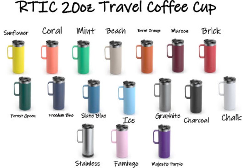 RTIC 20oz Travel Coffee Cup Personalized Coffee Coffee Coffee Laser Engraved Coffee Cup. Morning Vibes.Custom Coffee Cup