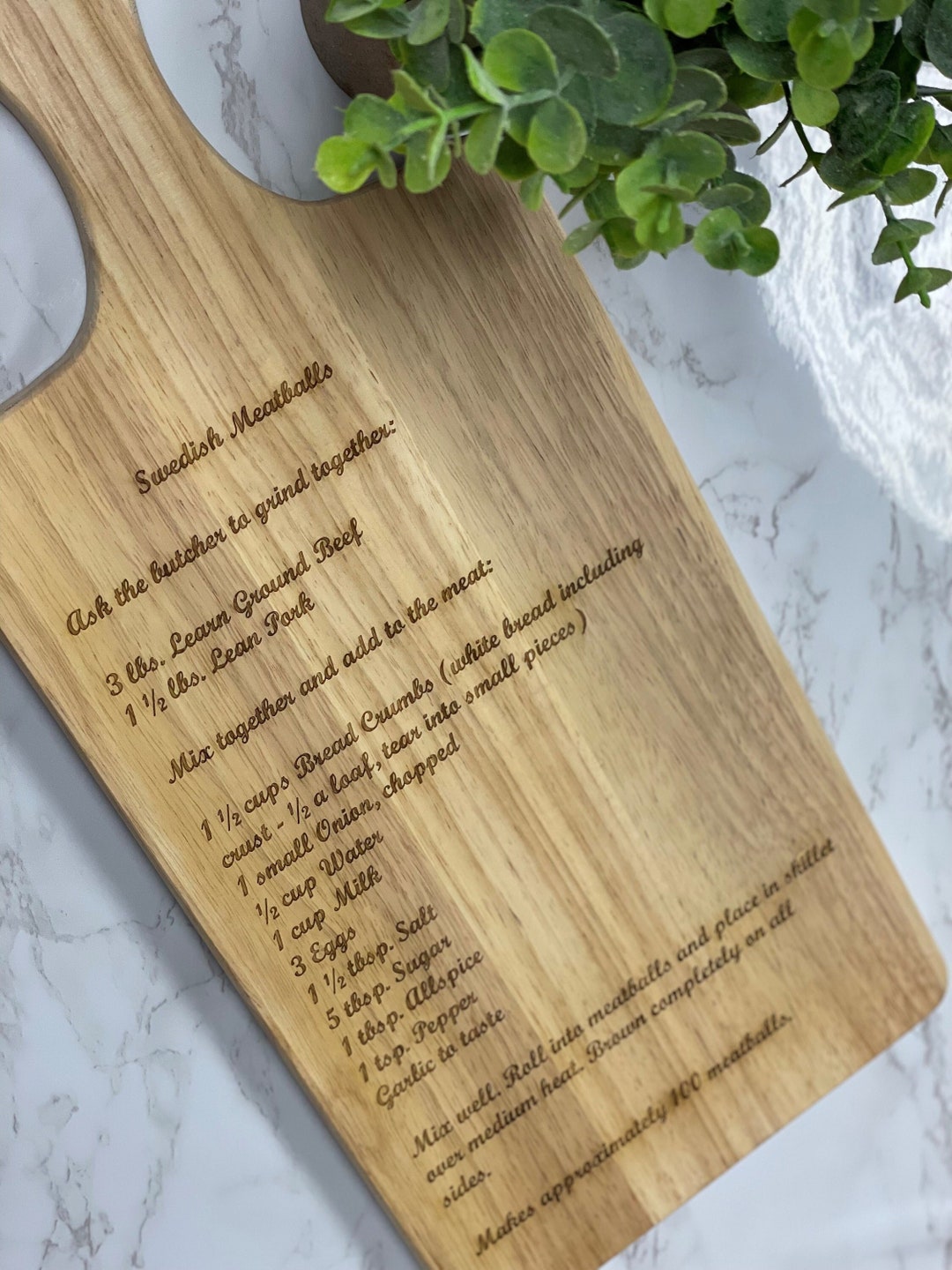 Recipe Cutting Board Personalized Cutting Board Engraved Etsy