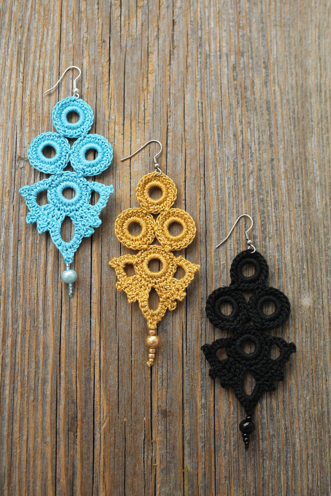 Red Earrings Red Crochet Earrings Gift Idea for Women Long Etsy