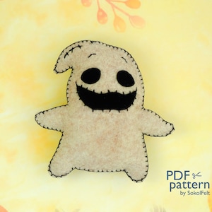 Felt Boogie toy sewing PDF and SVG patterns, Halloween pattern, Christmas pattern, Easy to make Halloween toy